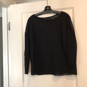 Lightweight sweater with sheer detail